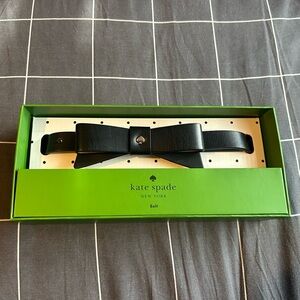 kate spade black bow belt